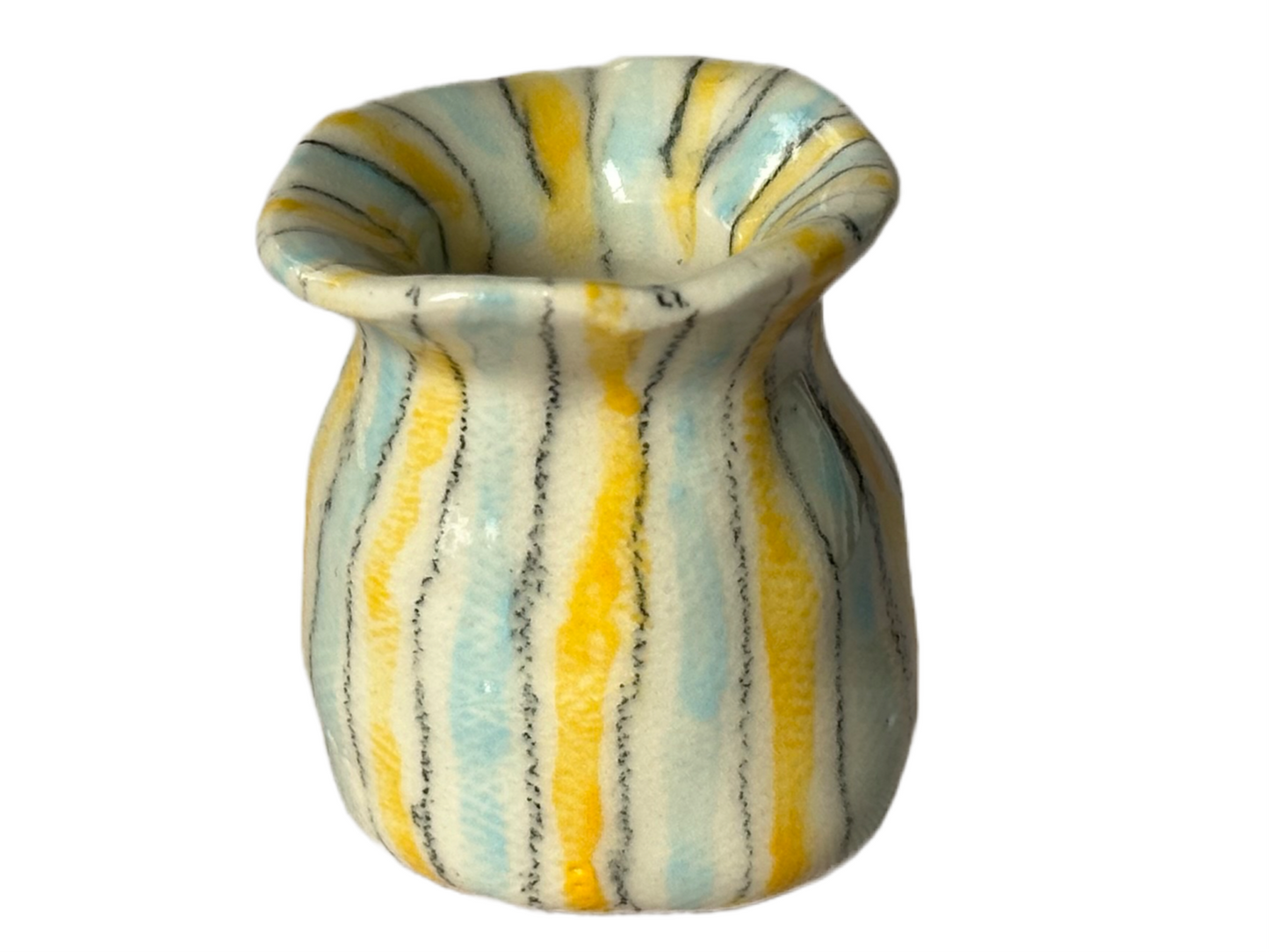 tiny striped bud vase