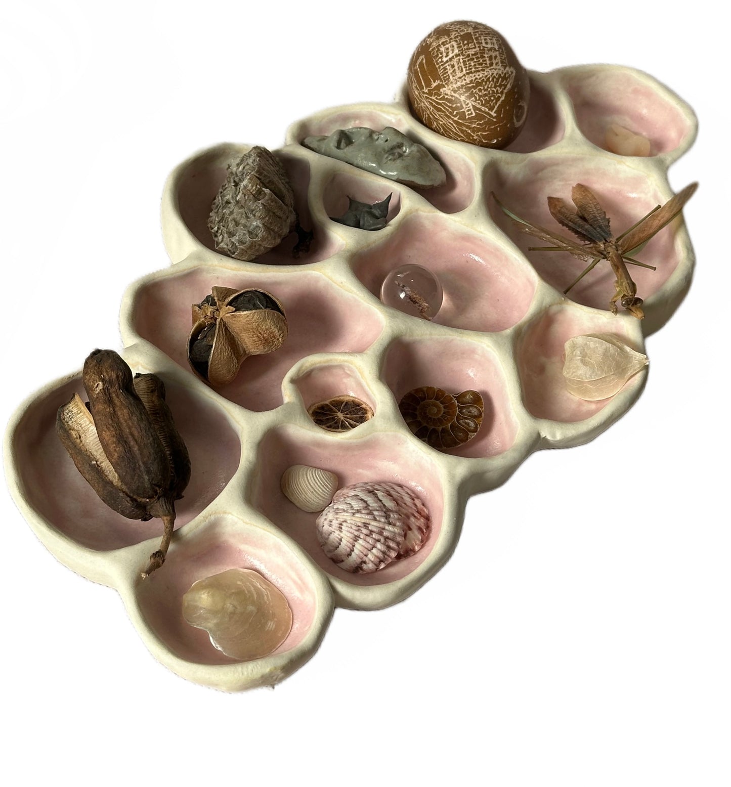 pink porcelain trinket tray