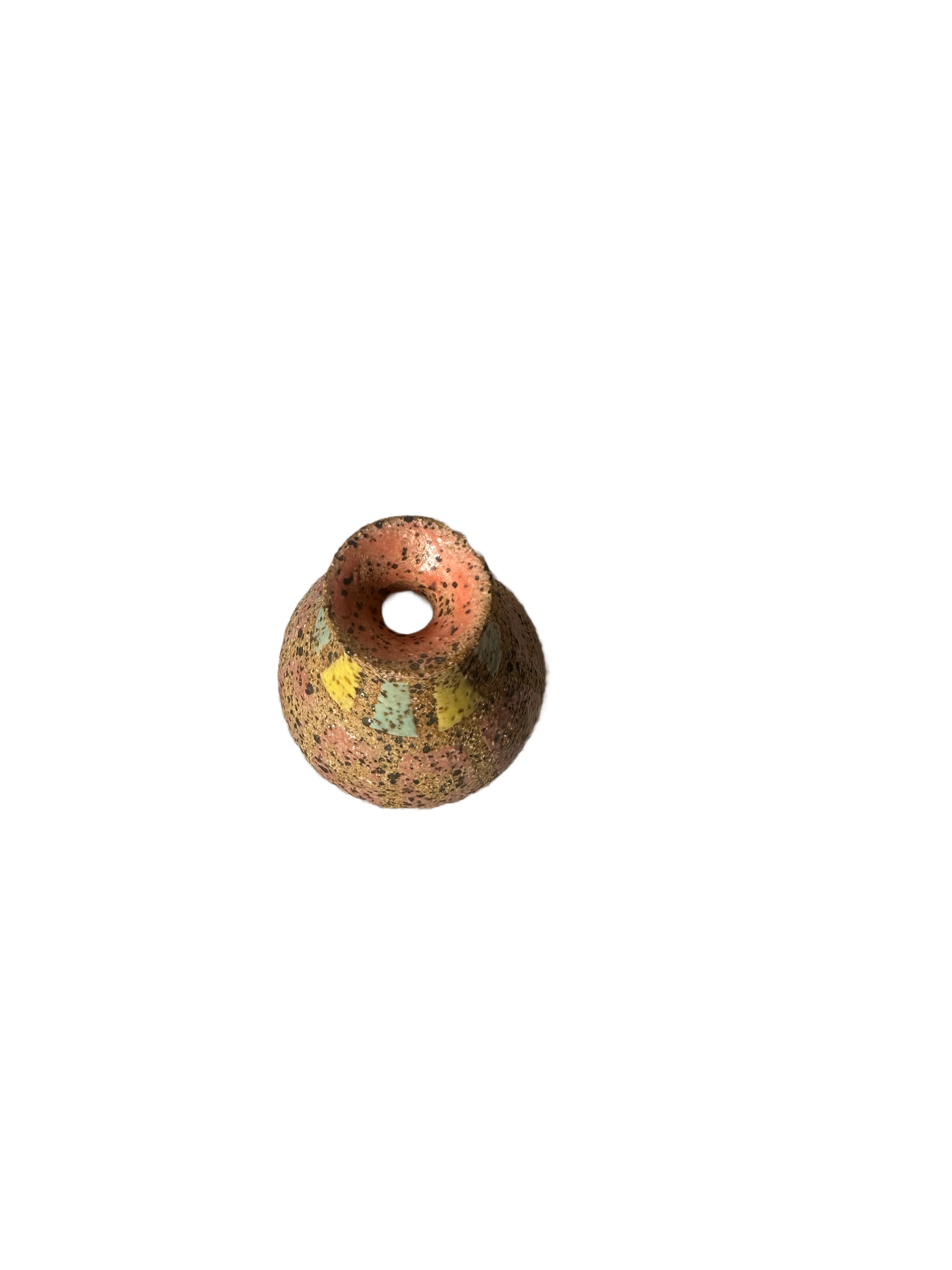 mini speckled bud vase